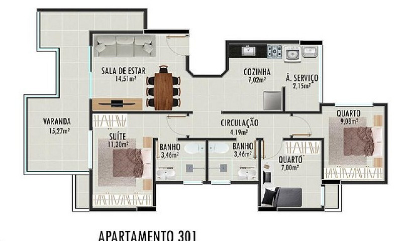 Apartamentos 1, 2 Ou...