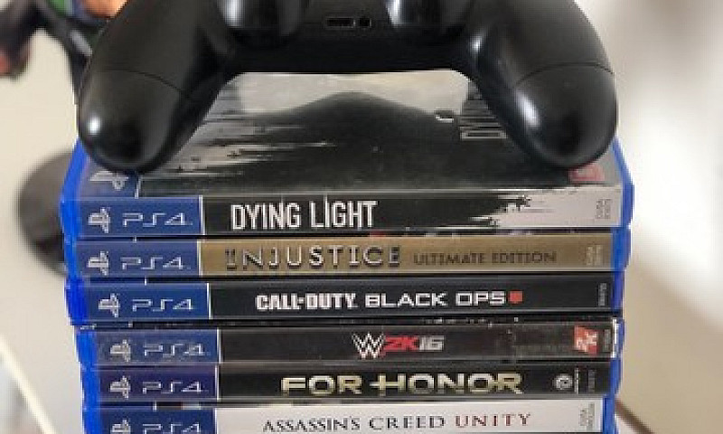 Controle Ps4 + Jogos...