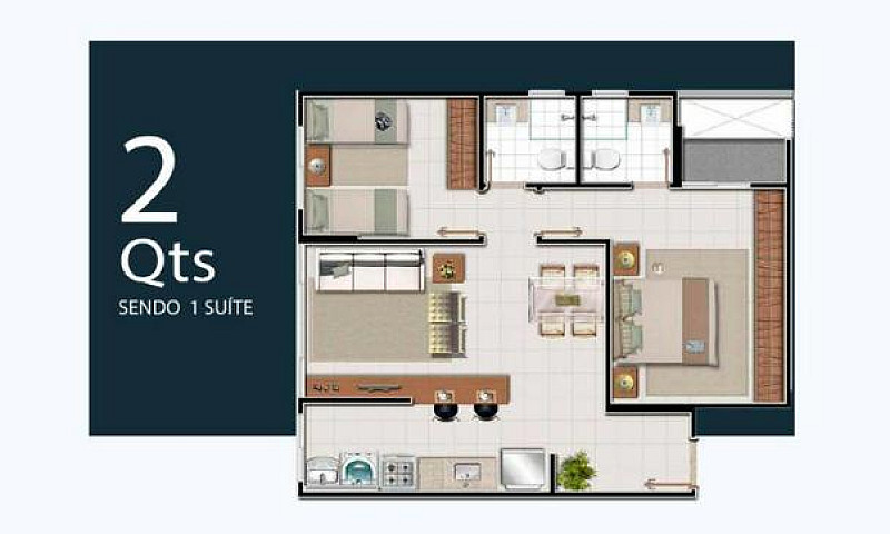 Apartamento De 2 E 3...