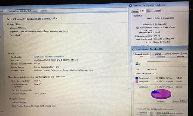 Notebook Itautec I3 ...