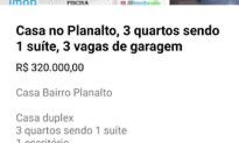 Vendo Casa No Planal...