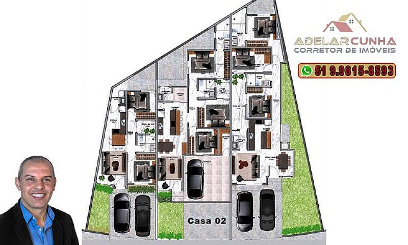 Casa Térrea Com 3 Do...