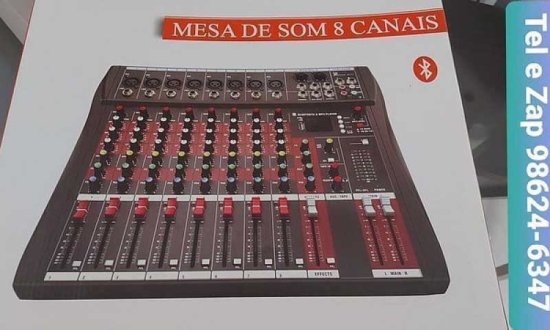 Mesa De Som Com 8 Ca...