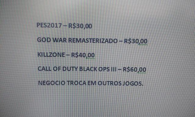 Jogos De Ps4...