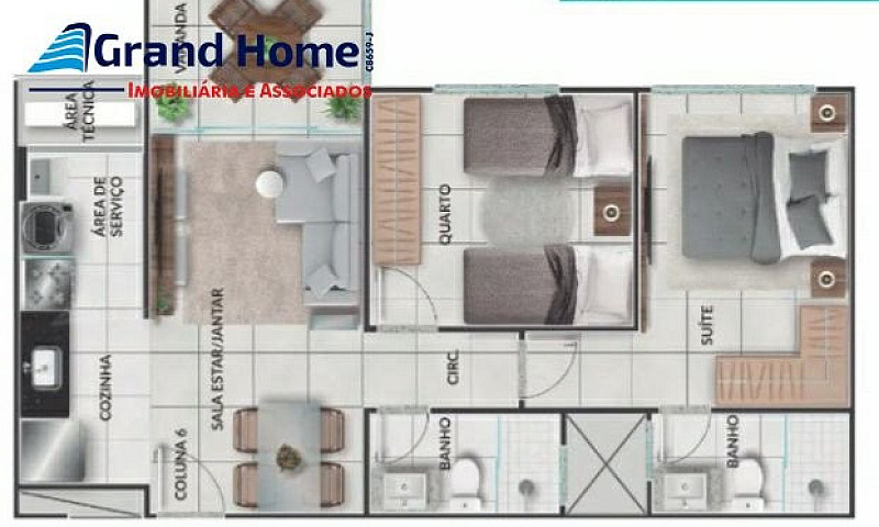 Apartamento 2 Quarto...