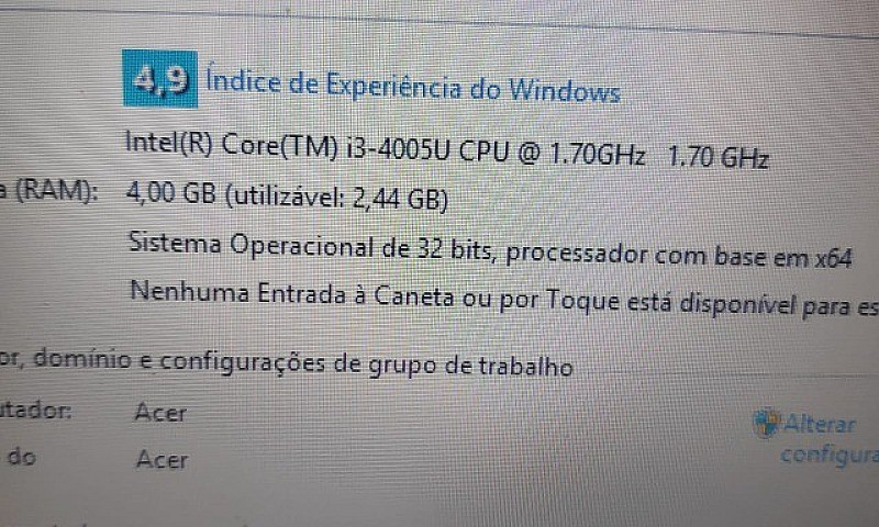 Notebook Acer E5-571...
