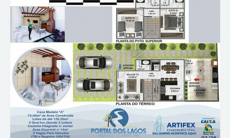 Casa 2 Quartos Com 2...