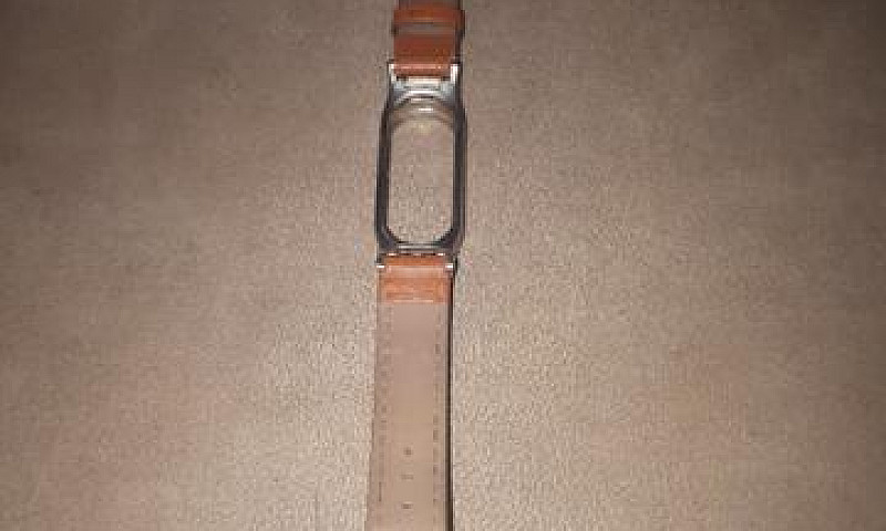 Pulseira Aço/Couro P...