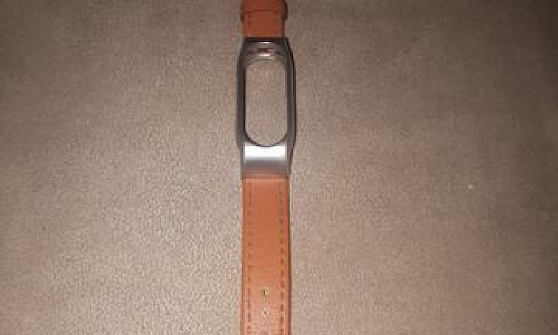 Pulseira Aço/Couro P...
