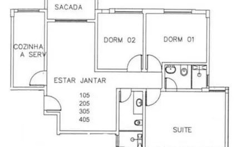Mobiliado 03 Quartos...