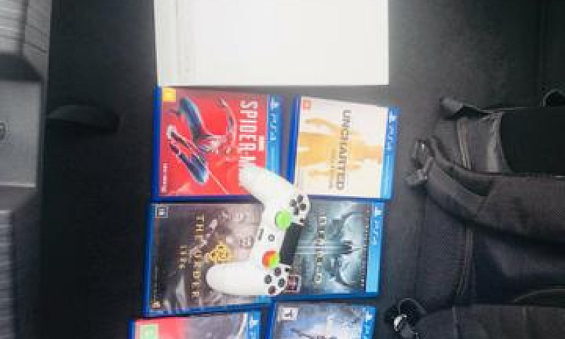 Ps4 Branco E 5 Jogos...