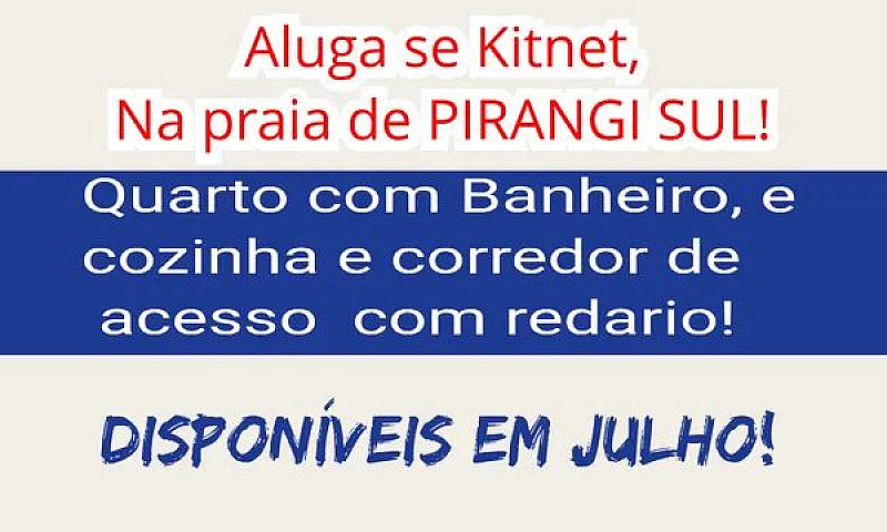 Kitnet Na Praia De P...