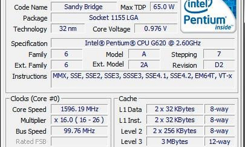 Intel Pentium G620 L...