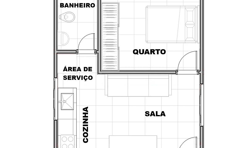 Apartamento 1 Quarto...