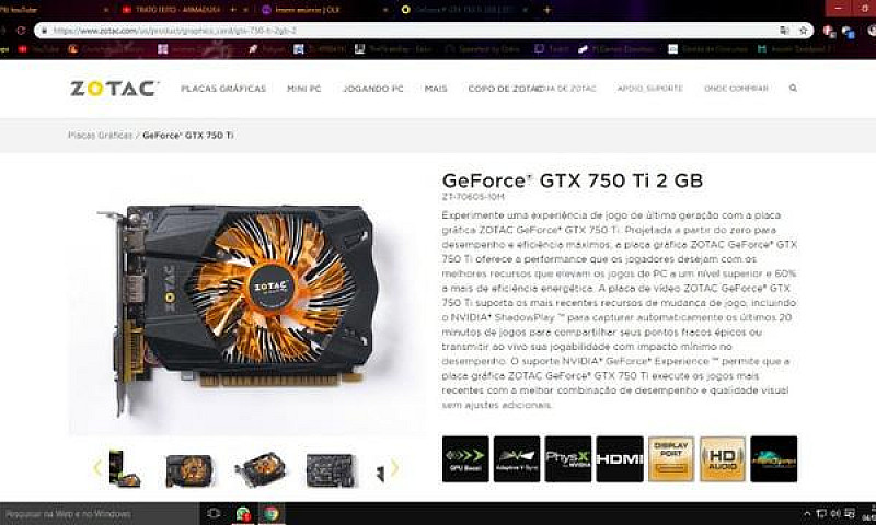 Placa De Video Gtx 7...