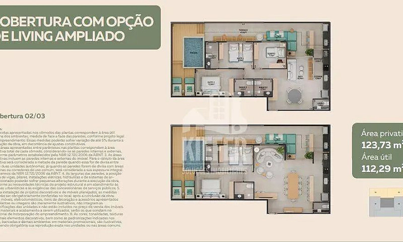 Cobertura Com 3 Quar...