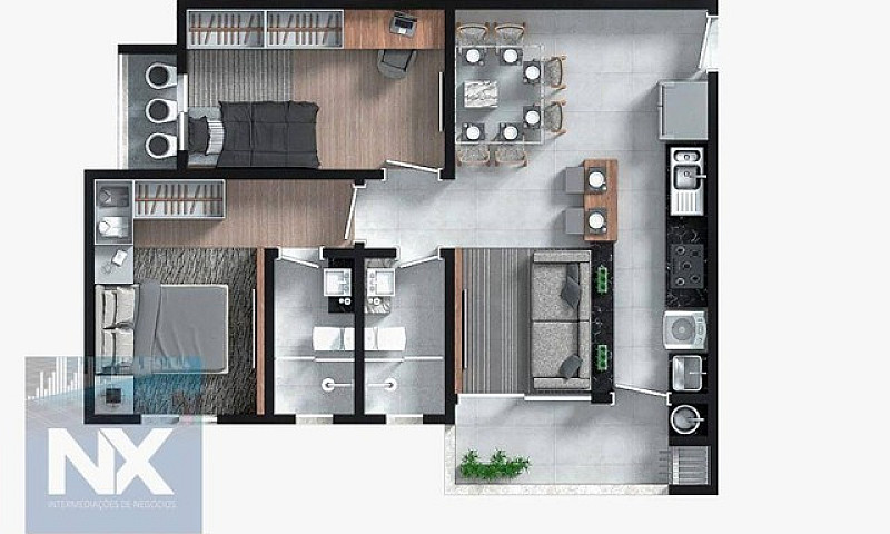 Apartamento Com 3 Do...