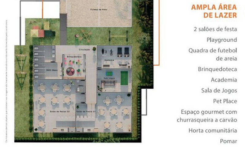 Apartamento Com  2 D...