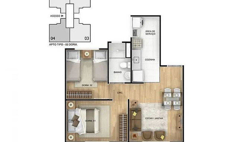 Alugo Apartamento 2 ...