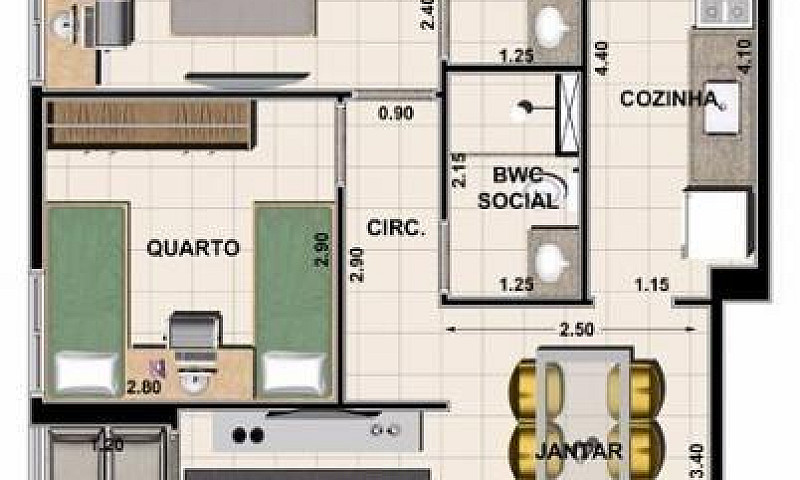 Apartamento Com 2 Qu...