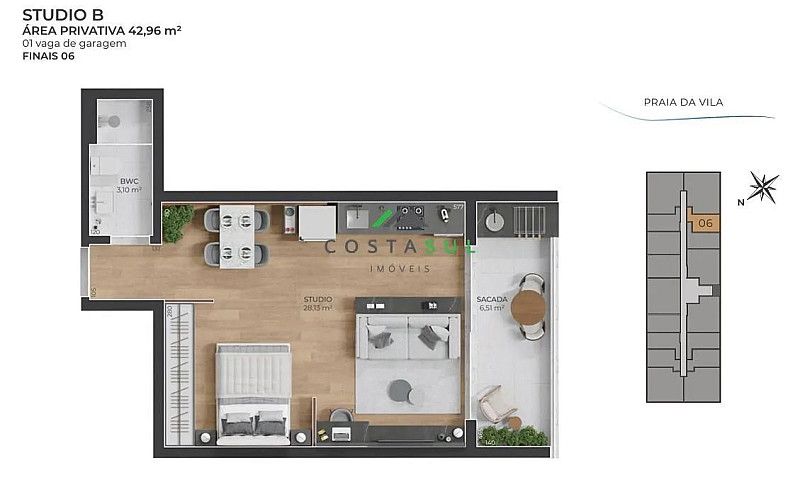 Apartamento Studio -...