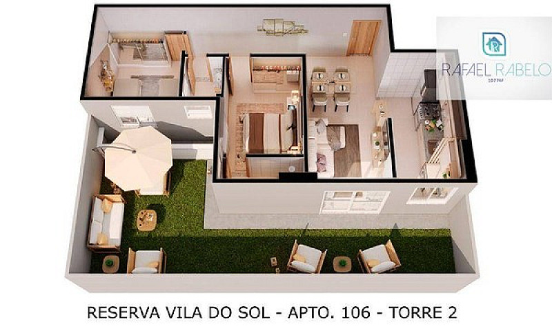 Apartamento Com 02 Q...