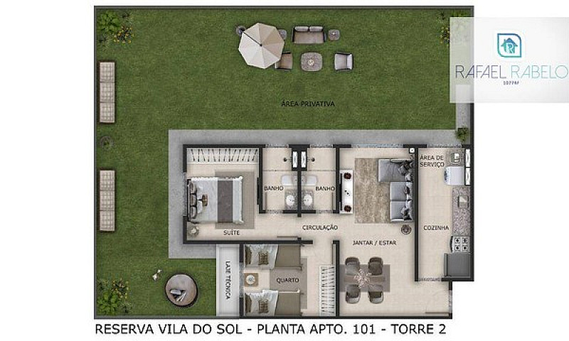 Apartamento Com 02 Q...