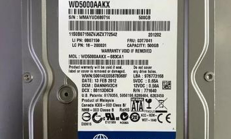 Hd 500Gb Sata Wester...
