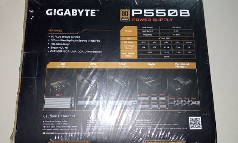 Fonte Gigabyte 550W ...