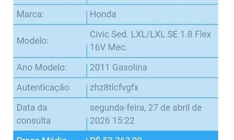 Honda Civic Sed. Lxl...