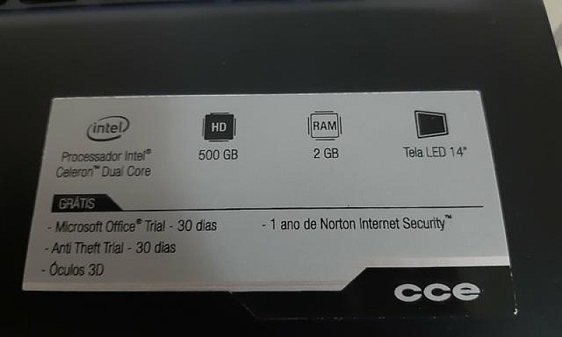 Notebook Novo 500Gb,...