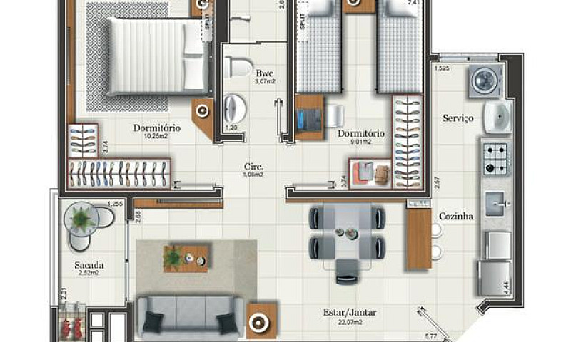 Apartamento Com 2 Do...