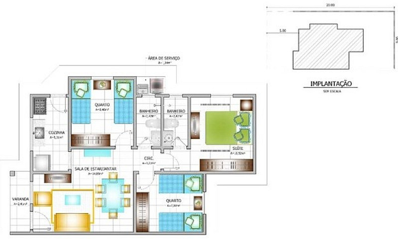 129- Casa  Quartos P...