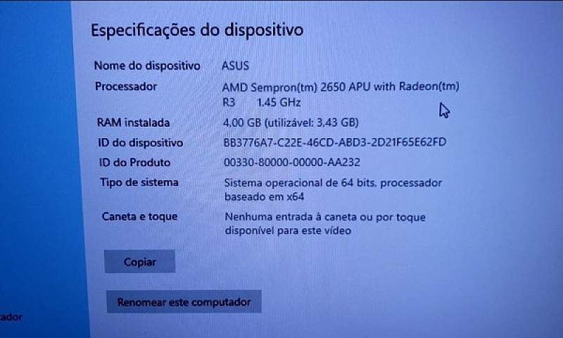 Kit Placa Mãe Asus A...