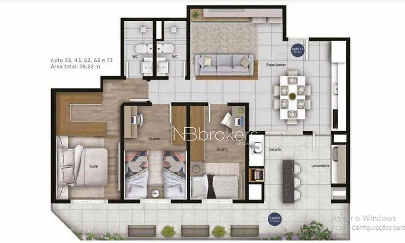 Apartamento Com 3 Qu...