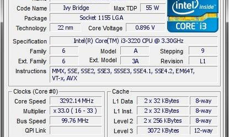Processador Core I3 ...