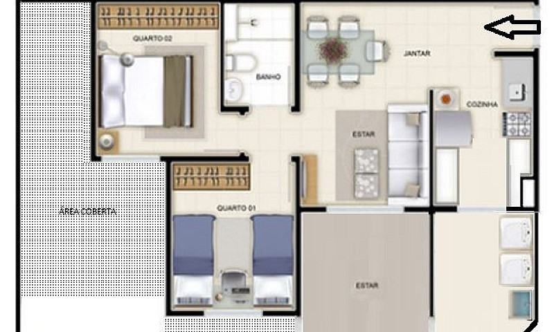 Apartamento Térreo...