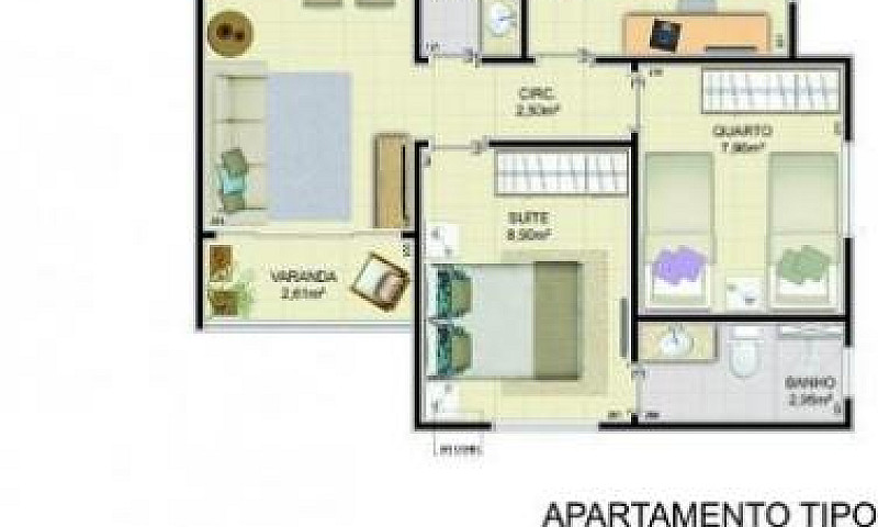 Apartamento 3 Quarto...