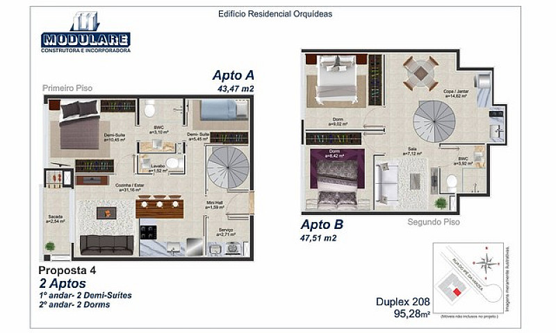 Apto Com 3 Quartos N...