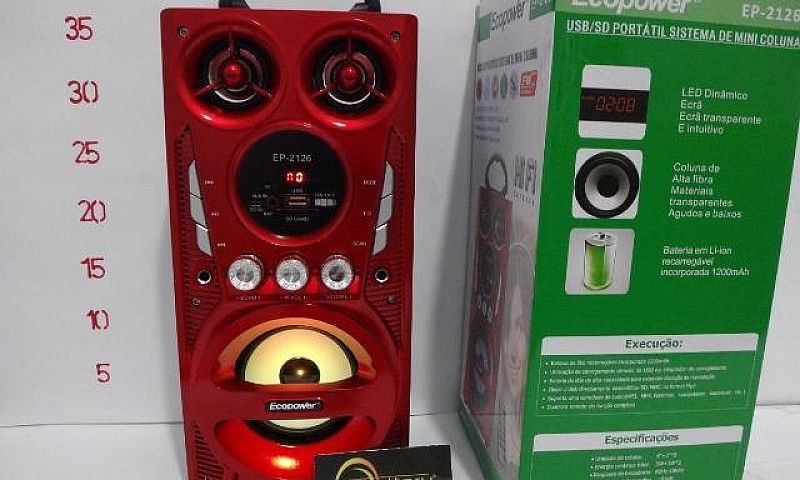 Caixa De Som Ecopowe...