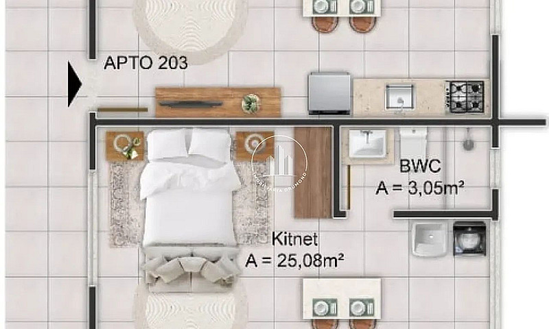 Apartamento 1 Quarto...