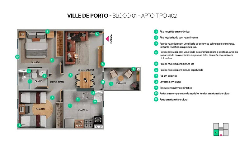Ville De Porto; Apto...