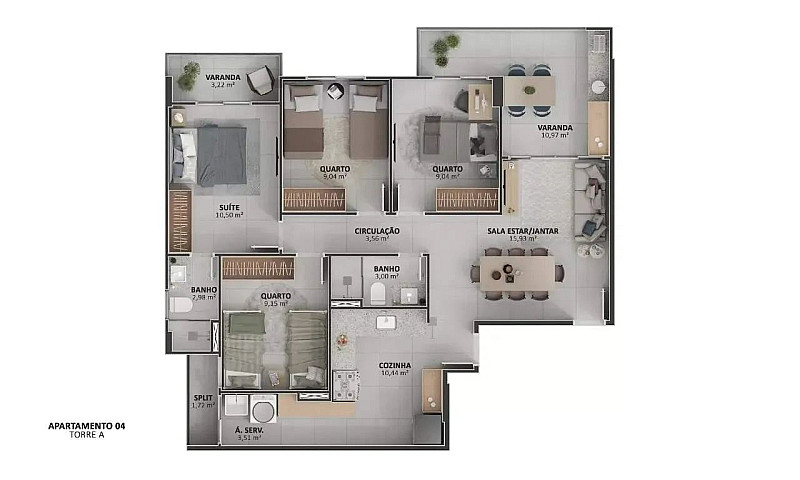 Apartamento Para Alu...