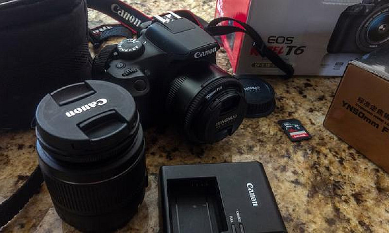 Canon T6 + Lentes 50...