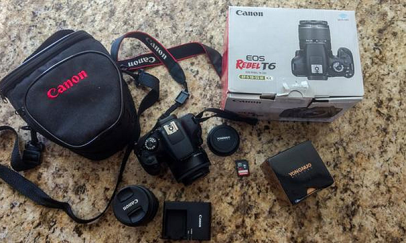 Canon T6 + Lentes 50...