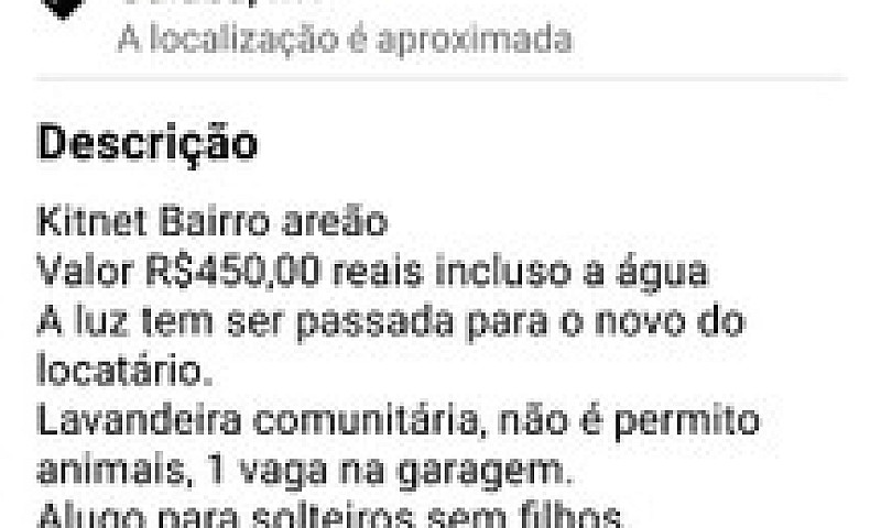 Kitnet Bairro Areão...