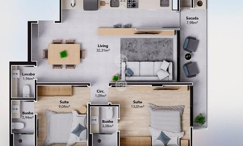 Apartamento 02 Dormi...