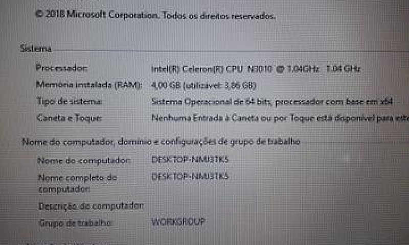 Notebook 4Gb Hd 500...