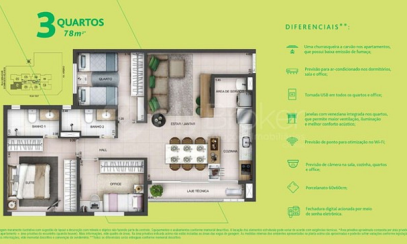 Apartamento Com 3 Qu...