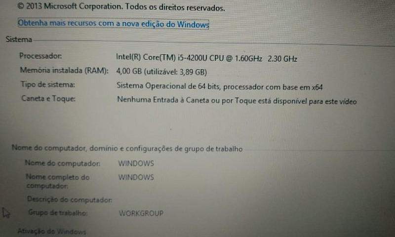 Notebook Asus I5 -4ª...
